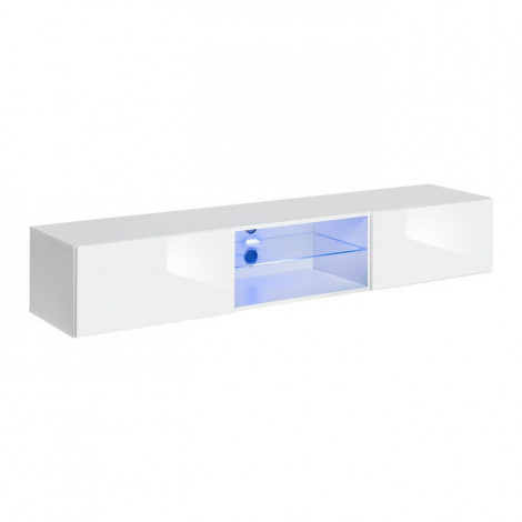 Meuble TV LED Design "Switch III" 180cm Blanc|Meuble TV|Paris Prix