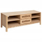 Meuble TV 2 Tiroirs en Bois "Arty" 140cm Naturel|Meuble TV|Paris Prix