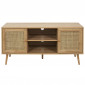 Meuble TV 2 Portes & 2 Niches "Bali" 115cm Naturel|Meuble TV|Paris Prix