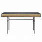 Bureau 2 Tiroirs en Bois "Stripe" 130cm Chêne & Noir|Bureau|Paris Prix