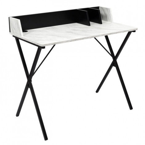 Bureau Design Effet Marbre "Brice" 90cm Gris|Bureau|Paris Prix