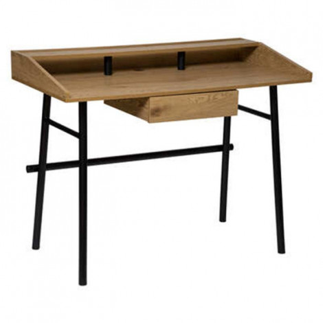Bureau 1 Tiroir "Josan" 110cm Beige & Noir|Bureau|Paris Prix