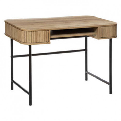 Bureau 2 Portes & 2 Étagères "Colva" 105cm Beige|Bureau|Paris Prix
