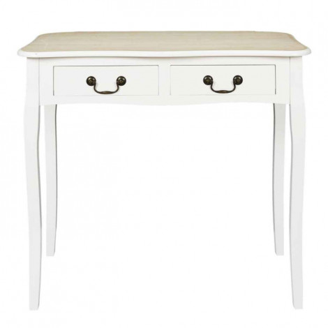 Bureau 2 Tiroirs en Bois "Victoria" 90cm Blanc|Bureau|Paris Prix