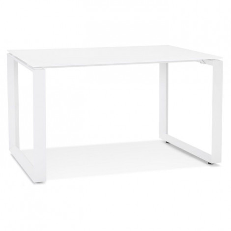 Bureau Design en Verre "Abigano" 120cm Blanc|Bureau|Paris Prix
