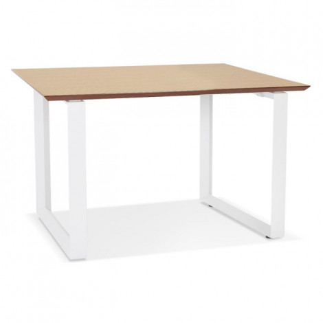 Bureau Design "Ribaila" 130cm Naturel & Blanc|Bureau|Paris Prix