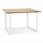 Bureau Design "Ribaila" 130cm Naturel & Blanc|Bureau|Paris Prix