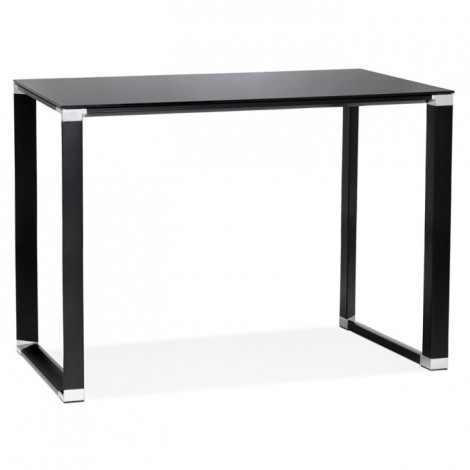 Bureau Design en Verre "Zaho" 140cm Noir|Bureau|Paris Prix
