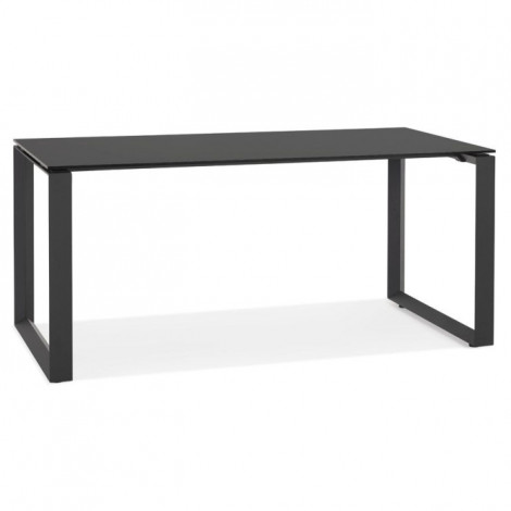 Bureau Design en Verre "Abigano" 160cm Noir|Bureau|Paris Prix