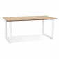 Bureau Design "Ribaila" 180cm Chêne & Blanc|Bureau|Paris Prix