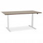 Bureau Électronique Ergonomique "Kio" 150cm Noyer & Blanc|Bureau|Paris Prix