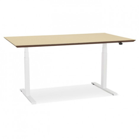 Bureau Électronique Ergonomique "Kio" 150cm Chêne & Blanc|Bureau|Paris Prix