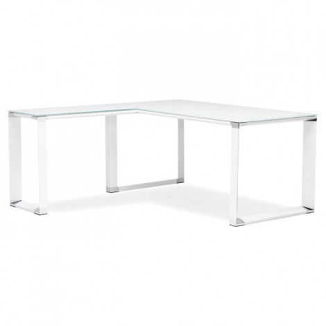 Bureau d'Angle Design "Hovik" 170cm Blanc|Bureau|Paris Prix