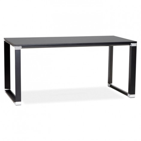 Bureau Design en Bois "Hovik" 160cm Noir|Bureau|Paris Prix