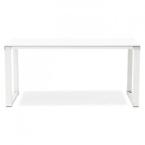 Bureau Design en Bois "Hovik" 160cm Blanc|Bureau|Paris Prix