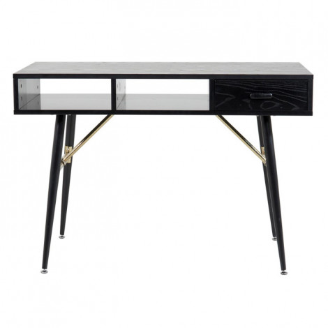 Bureau Design Avec Tiroir "Gold" 110cm Noir|Bureau|Paris Prix