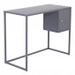 Bureau Design Avec Porte "Bakal" 95cm Gris Clair|Bureau|Paris Prix