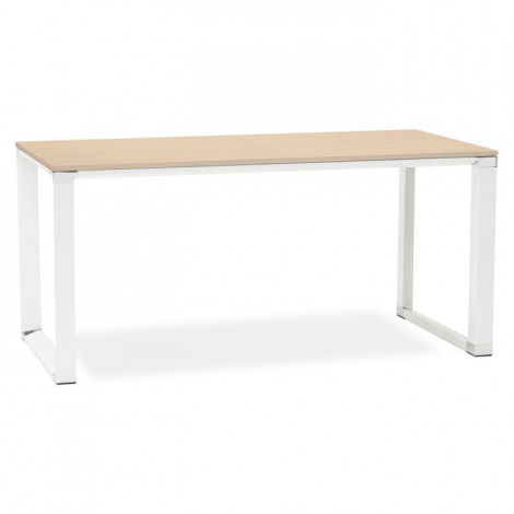 Bureau Design "Hovik" 160cm Naturel & Blanc|Bureau|Paris Prix