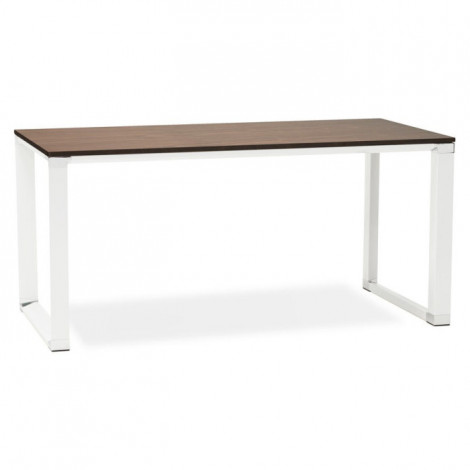 Bureau Design "Hovik" 160cm Noyer & Blanc|Bureau|Paris Prix