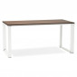 Bureau Design "Hovik" 160cm Noyer & Blanc|Bureau|Paris Prix