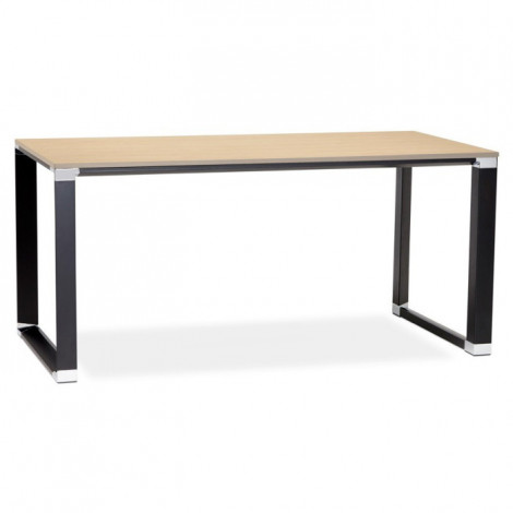 Bureau Design "Hovik" 160cm Naturel & Noir|Bureau|Paris Prix
