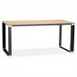 Bureau Design "Hovik" 160cm Naturel & Noir|Bureau|Paris Prix
