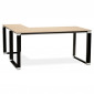 Bureau d'Angle Design "Hovik" 160cm Naturel & Noir|Bureau|Paris Prix