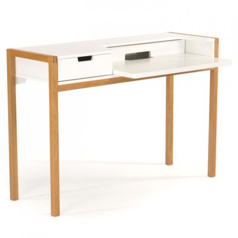 Bureau Design en Bois "Farringdon" 122cm Naturel|Bureau|Paris Prix