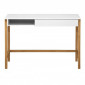 Bureau Design "Northgate" 112cm Chêne & Blanc|Bureau|Paris Prix