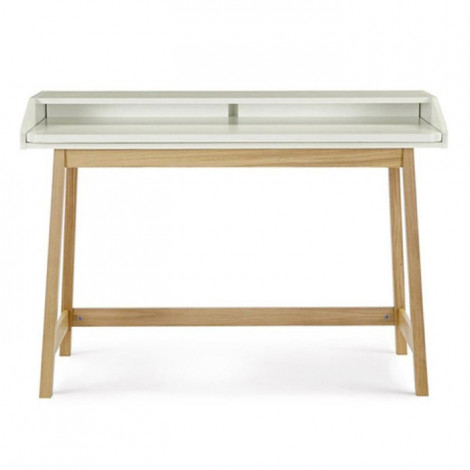 Bureau Design avec Plateau Coulissant "St James" 116cm Chêne & Blanc|Bureau|Paris Prix