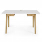 Bureau Design 2 Tiroirs "Nice" 140cm Chêne & Blanc|Bureau|Paris Prix