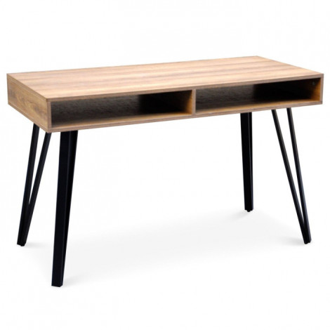 Bureau Design 2 Niches "French" 120cm Naturel|Bureau|Paris Prix