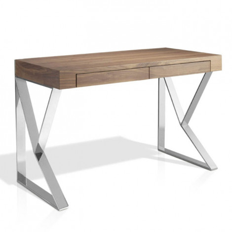 Bureau Design 2 Tiroirs "Thais" 120cm Naturel|Bureau|Paris Prix
