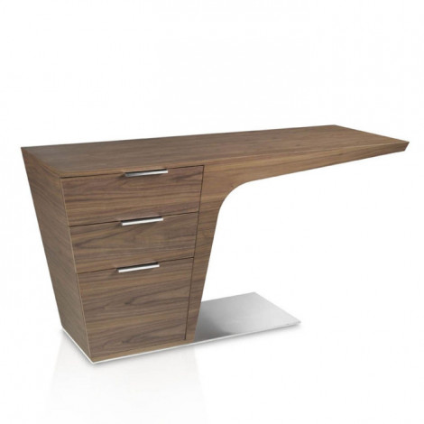 Bureau Design 3 Tiroirs "Blanca" 150cm Naturel|Bureau|Paris Prix