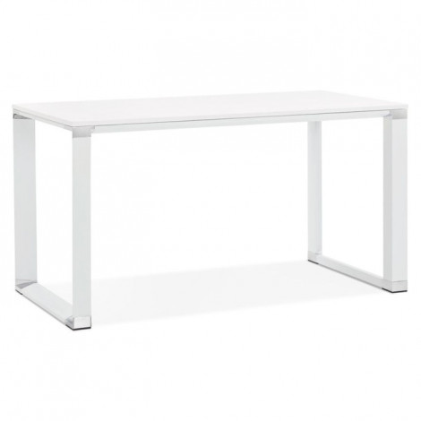 Bureau Design en Bois & Métal "Lumio" 140cm Blanc|Bureau|Paris Prix