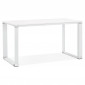 Bureau Design en Bois & Métal "Lumio" 140cm Blanc|Bureau|Paris Prix