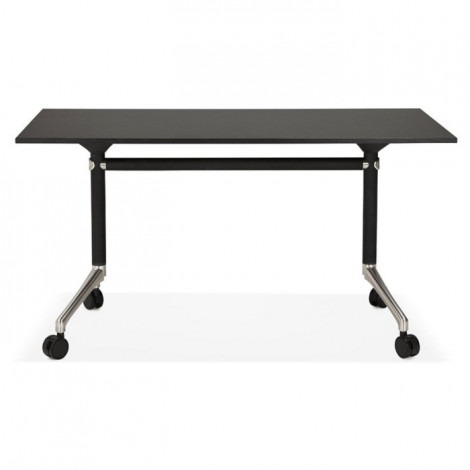 Bureau Pliable à Roulettes "Lexon" 140cm Noir|Bureau|Paris Prix