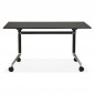 Bureau Pliable à Roulettes "Lexon" 140cm Noir|Bureau|Paris Prix