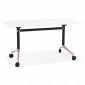 Bureau Pliable à Roulettes "Lexon" 140cm Blanc|Bureau|Paris Prix