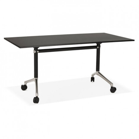 Bureau Pliable à Roulettes "Lexon" 160cm Noir|Bureau|Paris Prix