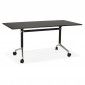 Bureau Pliable à Roulettes "Lexon" 160cm Noir|Bureau|Paris Prix