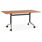 Bureau Pliable à Roulettes "Lexon" 160cm Noyer|Bureau|Paris Prix