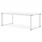 Bureau Design en Bois & Métal "Hovik" 200cm Blanc|Bureau|Paris Prix