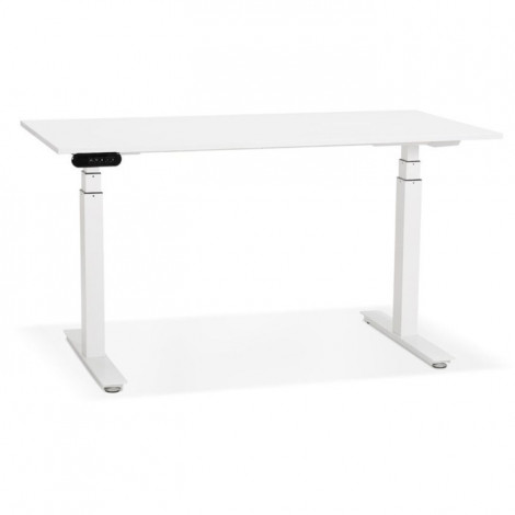 Bureau Design Réglable "Électrique" 140cm Blanc|Bureau|Paris Prix