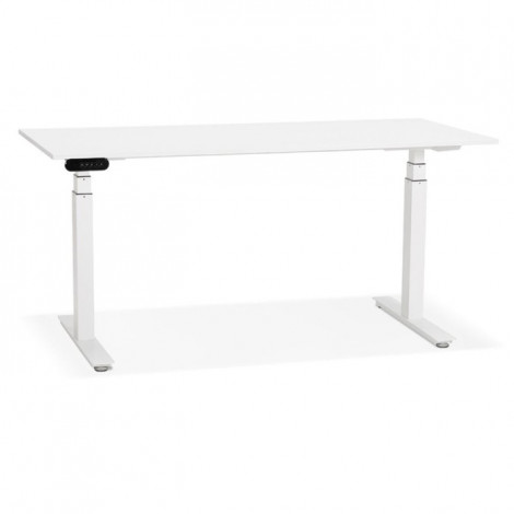 Bureau Design Réglable "Électrique" 160cm Blanc|Bureau|Paris Prix