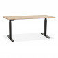 Bureau Ergonomique Réglable "Électrique" 140cm Naturel & Noir|Bureau|Paris Prix