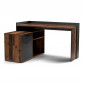 Bureau d'Angle "Dori" 136cm Chêne & Gris|Bureau|Paris Prix