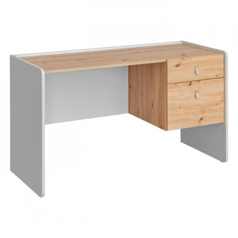 Bureau 1 Niche & 1 Tiroir "Vivero" 134cm Gris & Naturel|Bureau|Paris Prix