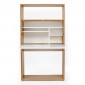 Bureau Secrétaire Design "Loma" 157cm Blanc & Chêne|Bureau|Paris Prix