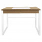 Bureau Design 1 Tiroir "Porqa" 100cm Naturel & Blanc|Bureau|Paris Prix